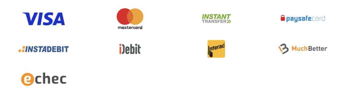 Sports Interaction payment methods including Interac