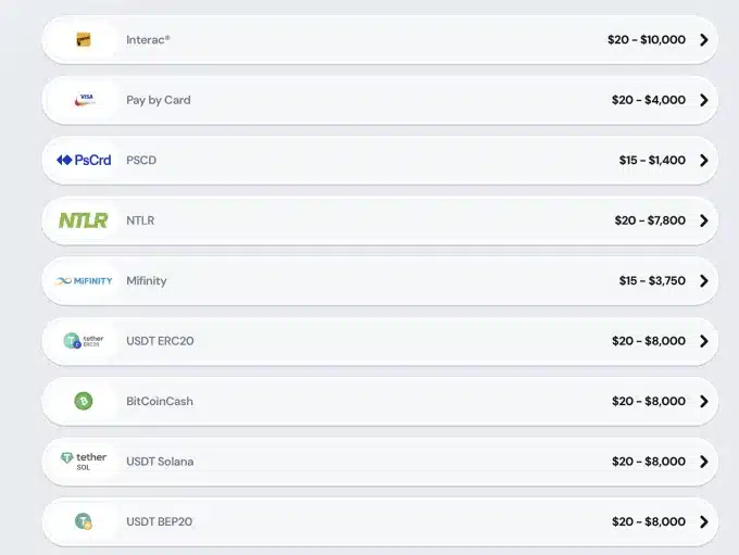 Supabet Payments screenshot